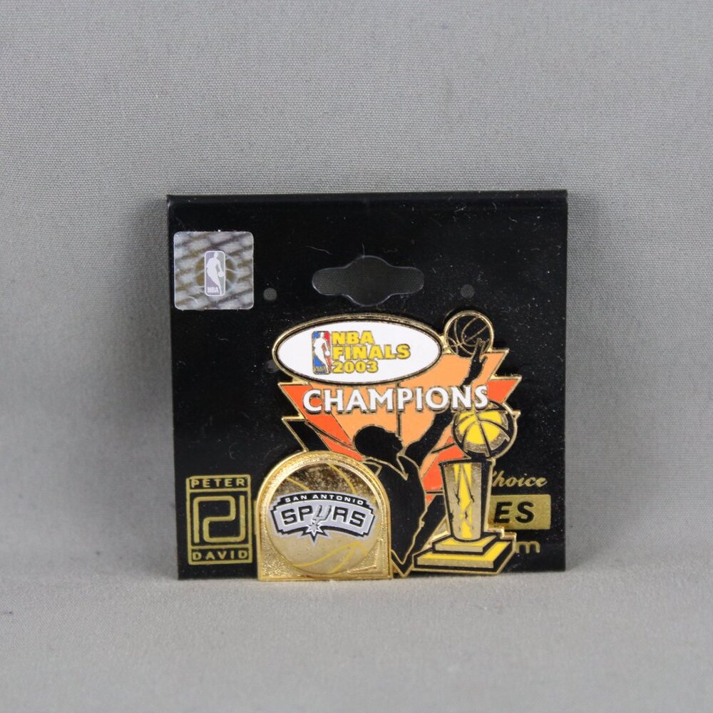 San Antonio Spurs Pin (Retro) - 2003 NBA Champions - Peter David